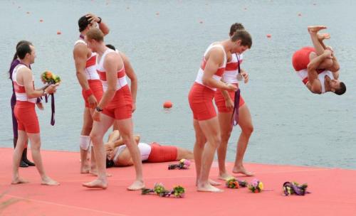 2012 Olimpics Canada 8+ Bronz sevinci
