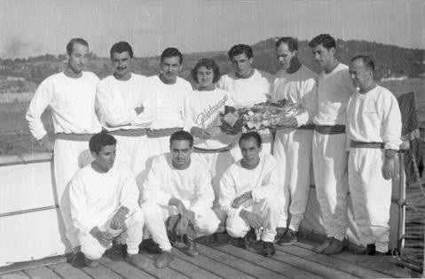 4-1956 Orhan Akı-Ali Şermet-Ahmet Yavaşoğlu-Ünal Yaman-Güngör Toygarlı-Freyd Dosdoğru-Hasip Öge-Reşat Akant, -...-Erdem Talu-Mehmet Yavaşoğlu