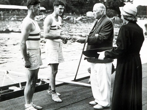 14-Great-Britain-pair-Jack-Wilson-and-Ran-Laurie-receive-their-gold-medals-in-rowing