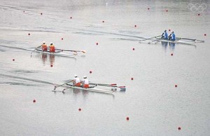 BEIJING - AUGUST 17: The Women's Double Sculls takes place at the Shunyi Olympic Rowing-Canoeing Park during Day 9 of the Beijing 2008 Olympic Games on August 17, 2008 in Beijing, China. (Photo by Jamie Squire/Getty Images)