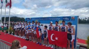 2016 Trakai J4+ Bronz (Dümenci) Kaan Aksu, Alihan Sungurlu, Ismail Ali Bekiroğlu, Ömer Öztürk, İnanç Şahin.